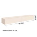 Ver imagem 3 de Rack Suspenso Para Painel Ou Tv Até 75" 2 Portas 1,60m