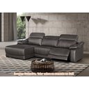 Ver imagem 4 de Sofá Andreas Reclinável 2 Lugares + Chaise Fixo Couro Preto 303cm - 69605