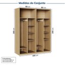 Ver imagem 3 de Guarda Roupa Planejado Casal 2 Peças 4 Portas Jade CabeCasa MadeiraOriginals Amarelo/Avelã