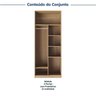 Guarda-roupa Modulado 2 Peças 4 Portas Jade Cabecasa Madeiramadeira - 4