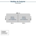 Ver imagem 2 de Guarda Roupa Planejado Casal 2 Peças 4 Portas Jade CabeCasa MadeiraOriginals Amarelo/Avelã