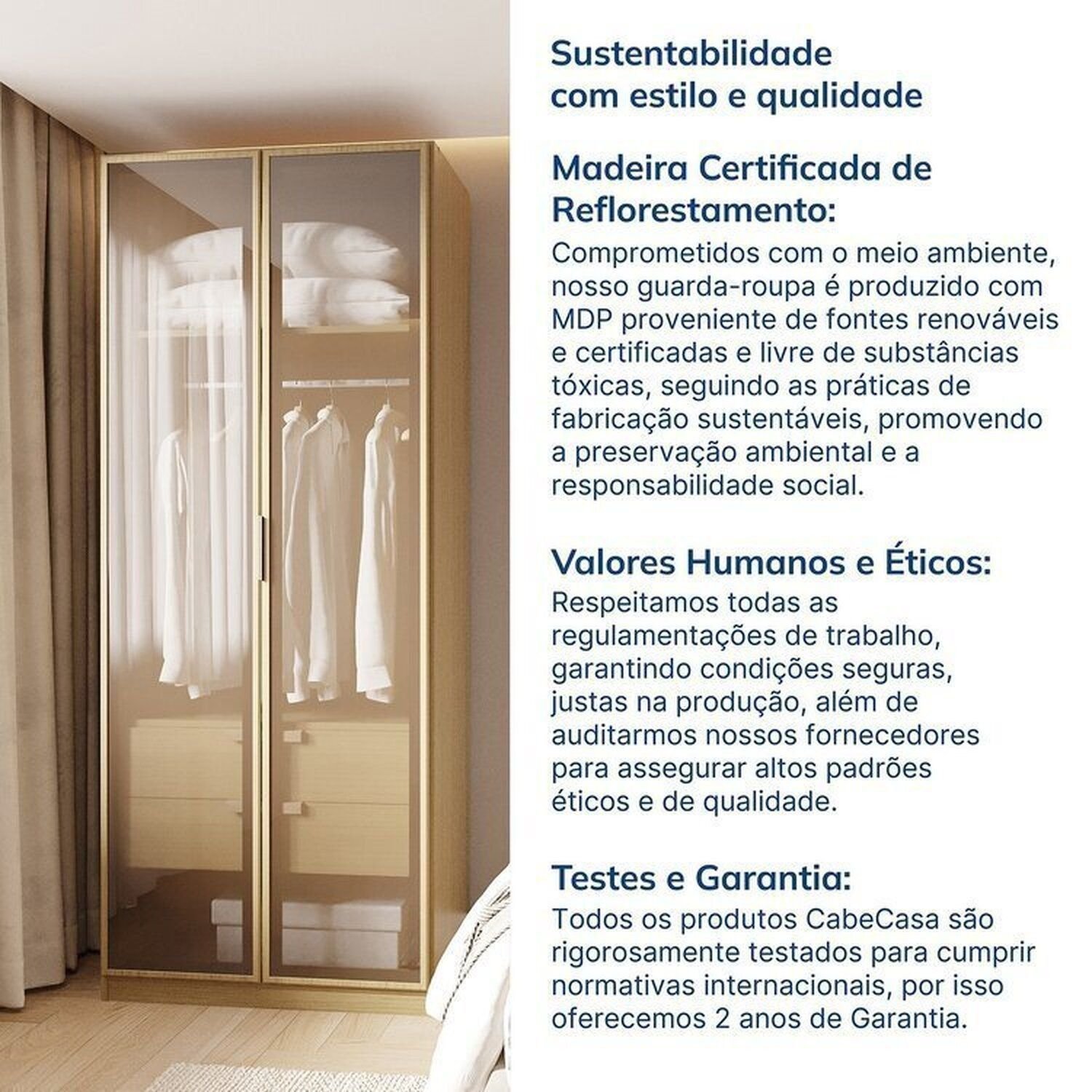 Guarda-roupa Modulado 2 Peças 4 Portas Jade Cabecasa Madeiramadeira - 10