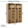 Guarda-roupa Modulado 2 Peças 4 Portas Jade Cabecasa Madeiramadeira - 3