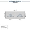 Ver imagem 2 de Guarda Roupa Planejado 2 Peças 4 Portas Jade CabeCasa MadeiraOriginals Branco/Fosco/Avelã