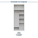 Ver imagem 4 de Guarda Roupa Planejado 2 Peças 4 Portas Jade CabeCasa MadeiraOriginals Branco/Fosco/Avelã