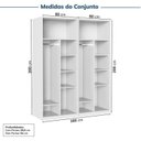 Ver imagem 3 de Guarda Roupa Planejado 2 Peças 4 Portas Jade CabeCasa MadeiraOriginals Branco/Fosco/Avelã