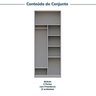 Guarda-roupa Modulado 2 Peças 4 Portas Jade CabeCasa MadeiraOriginals - 4