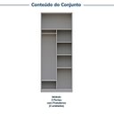 Ver imagem 4 de Guarda Roupa Planejado 2 Peças 4 Portas Jade CabeCasa MadeiraOriginals Cinza/Urbano/Avelã