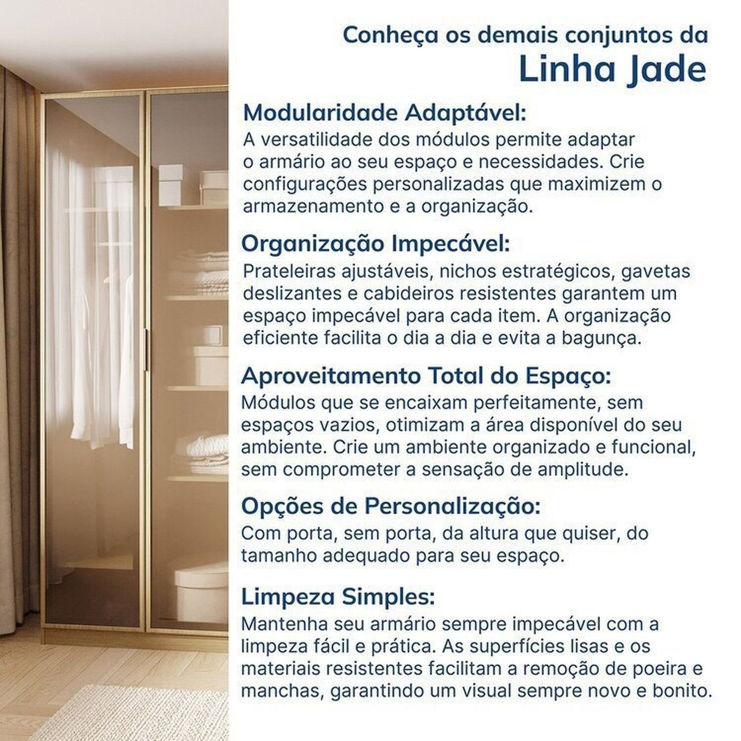 Guarda-roupa Modulado 4 Peças 8 Portas Jade Cabecasa Madeiramadeira - 13