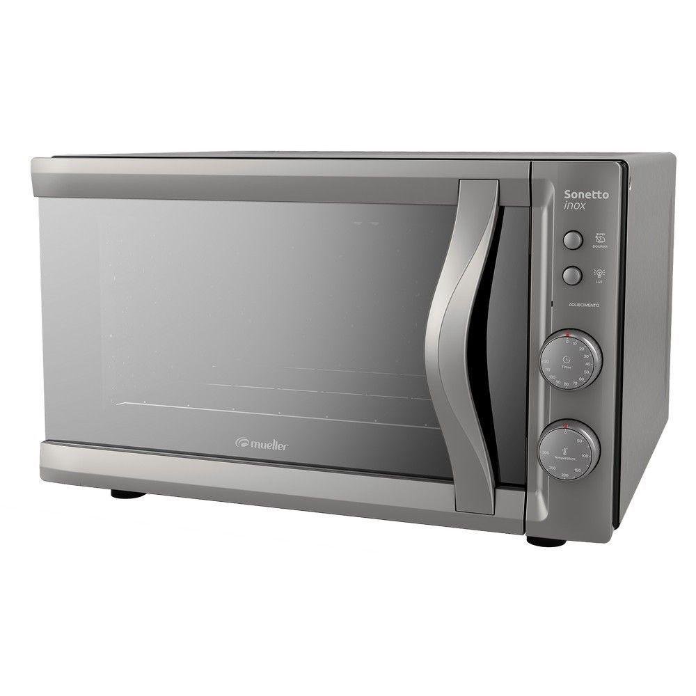 Forno Elétrico 44 Litros Sonetto Grill Espelhado Mueller Inox 220v - 8