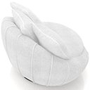 Ver imagem 3 de Kit 02 Poltronas Giratórias para Sala de Estar Kira M03 Bouclê Branco - Lyam Decor