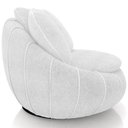 Ver imagem 2 de Kit 02 Poltronas Giratórias para Sala de Estar Kira M03 Bouclê Branco - Lyam Decor