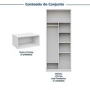 Ver imagem 4 de Guarda Roupa Planejado 4 Peças 8 Portas Jade CabeCasa MadeiraOriginals Branco/Fosco/Avelã