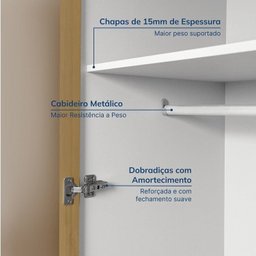 Guarda-roupa Modulado 4 Peças 8 Portas Jade CabeCasa MadeiraMadeira - 8