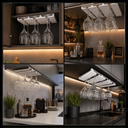 Ver imagem 6 de Suporte para Taças Design Suspenso Aço Resistente Organização Cozinha Bar Preto