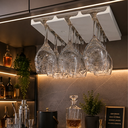 Ver imagem 4 de Suporte para Taças Design Suspenso Aço Resistente Organização Cozinha Bar Preto