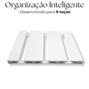 Ver imagem 7 de Suporte para Taças Design Suspenso Aço Resistente Organização Cozinha Bar Preto