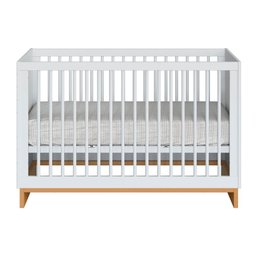 Quarto de Bebê 2 Pçs Berço e Cômoda Grande Coleção Cubo - Branco/plátano - 12