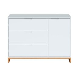 Quarto de Bebê 2 Pçs Berço e Cômoda Grande Coleção Cubo - Branco/plátano - 9