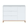 Quarto de Bebê 2 Pçs Berço e Cômoda Grande Coleção Cubo - Branco/plátano - 9