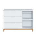 Ver mais imagens de Quarto de Bebê 2 Pçs Berço e Cômoda Grande Coleção Cubo - Branco/plátano