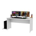 Ver imagem 2 de Mesa Gamer Escrivaninha Office 140cm Branco