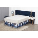 Ver imagem 1 de Saia Box Fit Cama Queen Capa com Elástico Malha Helanca Se Ajusta Ao Box 1 Pç Estampada:26 Geométric