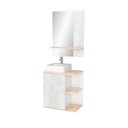 Ver imagem 2 de Conjunto para Banheiro 60 Cm Baltico Bsi Branco Faia e Cristal