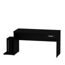 Ver imagem 3 de Mesa Gamer Escrivaninha 1 Gaveta 140cm Preto