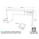 Ver imagem 4 de Mesa Gamer Escrivaninha 1 Gaveta 140cm Preto