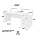 Ver imagem 5 de Conjunto Mesa Pedestal e Armário Alto para Escritório Branco