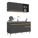 Ver imagem 3 de Armário de Cozinha Compacta Veneza Multimóveis MP2142.130 Preto