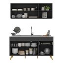 Ver imagem 6 de Armário de Cozinha Compacta Veneza Multimóveis MP2142.130 Preto
