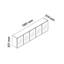 Ver imagem 4 de Módulo Guarda-Roupa Aéreo Reflecta 5 Portas com LED 100% MDF Concept Bege/Off White