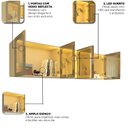 Ver imagem 7 de Módulo Guarda-Roupa Aéreo Reflecta 5 Portas com LED 100% MDF Concept Bege/Off White