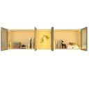 Ver imagem 5 de Módulo Guarda-Roupa Aéreo Reflecta 5 Portas com LED 100% MDF Concept Bege/Off White