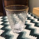 Ver imagem 2 de Copo Em Vidro Martelado Borda Dourada - Unidade Curto