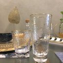 Ver imagem 1 de Copo Em Vidro Martelado Borda Dourada - Unidade Curto