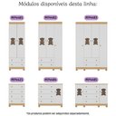 Ver imagem 7 de Quarto de Bebê Completo C/ Berço Americano 3 em 1 Colchão Fofura Multimóveis Mp4669 Madeirado/