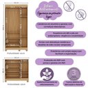 Ver imagem 3 de Quarto de Bebê Completo C/ Berço Americano 3 em 1 Colchão Fofura Multimóveis Mp4669 Madeirado/