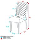 Ver imagem 3 de Conjunto Com 2 Cadeiras De Jantar Multimóveis Cr50039 Bege Bege