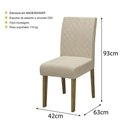 Ver imagem 4 de Conjunto Com 2 Cadeiras De Jantar Multimóveis Cr50039 Bege Bege