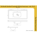 Ver imagem 3 de Pia de Cozinha em Mármore Sintético com Furação para Válvula Americana 120cmx55cm AJ Rorato