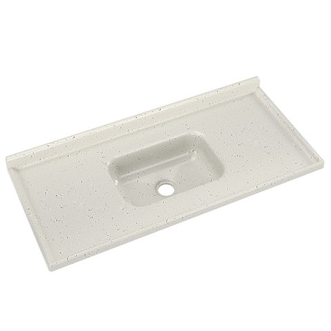 Pia de Cozinha em Mármore Sintético com Furação para Válvula Americana 120CMX55CM Aj Rorato Travertino