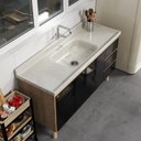 Ver imagem 2 de Pia de Cozinha em Mármore Sintético com Furação para Válvula Americana 120cmx55cm AJ Rorato