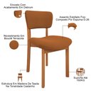 Ver imagem 5 de Kit 04 Cadeiras para Sala de Jantar Cozinha Living Estofada Dara L02 Bouclê Terracota - Lyam Decor