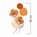 Ver imagem 5 de Adesivo Floral Boho Laranja Estilo Nórdico 50x90 Minimalista Abstrato
