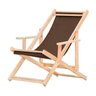 Espreguiçadeira Preguiçosa Dobrável Madeira Maciça Natural - 1