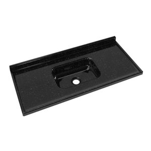 Pia de Cozinha em Mármore Sintético com Furação para Válvula Americana 150cmx55cm AJ Rorato