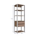 Ver imagem 4 de Closet Modulado Guarda Roupa Roupeiro Quarto Casal 5 Prateleiras 2 Gavetas Branco Marrom Madeira